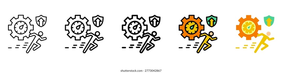 Endurance Icon With Differences and Colors Style Illustration