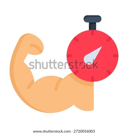 Endurance Icon Flat Style Vector Illustration
