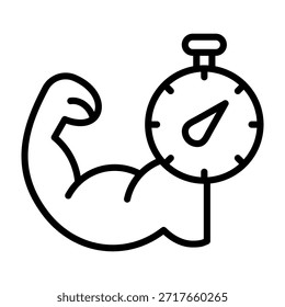 Ausdauer-Symbol Linienstil Vektorgrafik