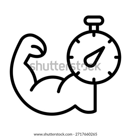 Endurance Icon Line Style Vector Illustration