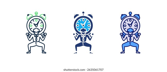 Endurance icon represented by Endurance icon Blue, Dualline, Dualtone style.
