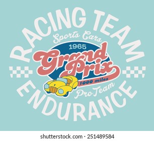 Endurance racing team - Vector artwork for children wear 