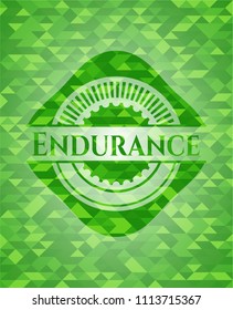 Endurance realistic green mosaic emblem