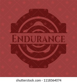 Endurance red emblem. Retro
