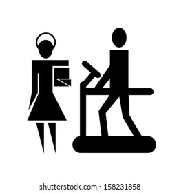 endurance test of the heart symbol vector