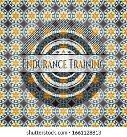 Emblema arabesco de Endurance Training. decoración árabe.