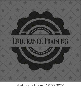 Endurance Training dark emblem. Retro