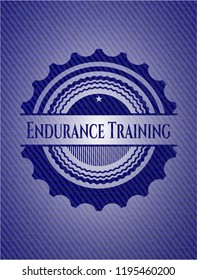 Endurance Training emblem with denim texture