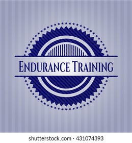 Endurance Training emblem with denim texture