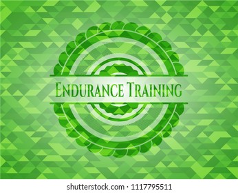 Endurance Training green mosaic emblem