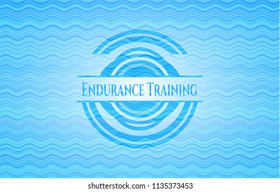 Endurance Training light blue water emblem.