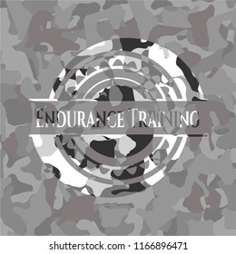 Endurance Training on grey camo texture