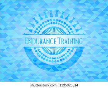 Endurance Training realistic light blue mosaic emblem