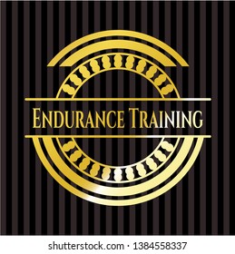 Endurance Training shiny emblem. Vector Illustration. Detailed.