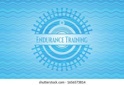 Endurance Training water representation badge. Vector Illustration. Detailed.