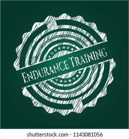 Endurance Training written with chalkboard texture