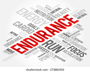 ENDURANCE word cloud, fitness, sport, health concept