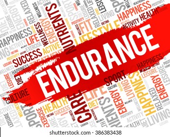 ENDURANCE word cloud, fitness, sport, health concept