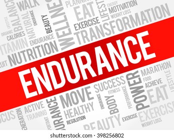 ENDURANCE word cloud, fitness, sport, health concept