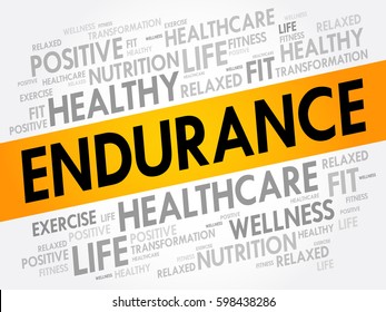ENDURANCE word cloud, fitness, sport, health concept