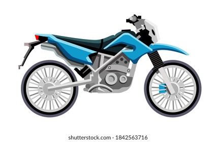 Enduro or motard motorcycle isolated on white background