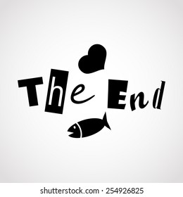 the end.vector illustration.