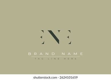 ENE abstract letter logo design. This logo is designed by three abstract letters.