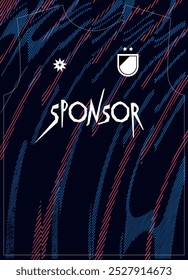 Jersey de sublimación dinámica de patrón de línea dinámica azul y rosa energética