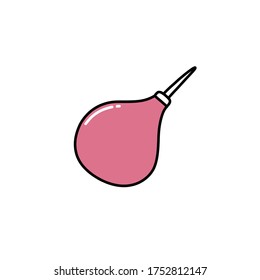 enema doodle icon, vector illustration