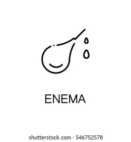Enema flat icon. High quality outline symbol of medical euipment for web design or mobile app. Thin line signs of enema for design logo, visit card, etc. Outline pictogram of enema