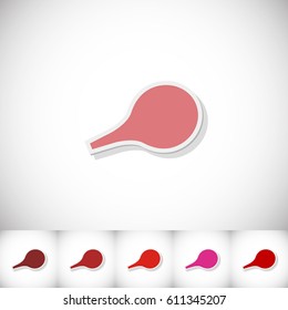 Enema. Flat sticker with shadow on white background. Vector illustration