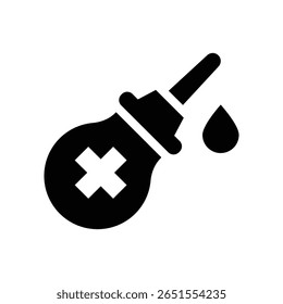 enema glyph icon illustration vector graphic. Simple element illustration vector graphic, suitable for app, websites, and presentations isolated on white background