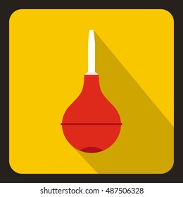 Enema icon in flat style with long shadow. Treatment symbol vector illustration