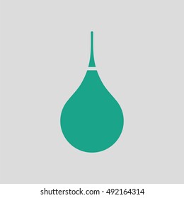 Enema icon. Gray background with green. Vector illustration.