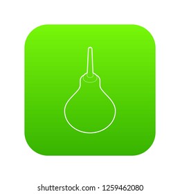 Enema icon green vector isolated on white background