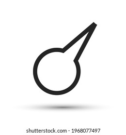 Enema icon. Isolated vector distance symbol. Simple pictogram for mobile concept and web apps. Vector line icon isolated on a white background.
