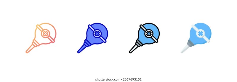 Enema icon set multiple style collection