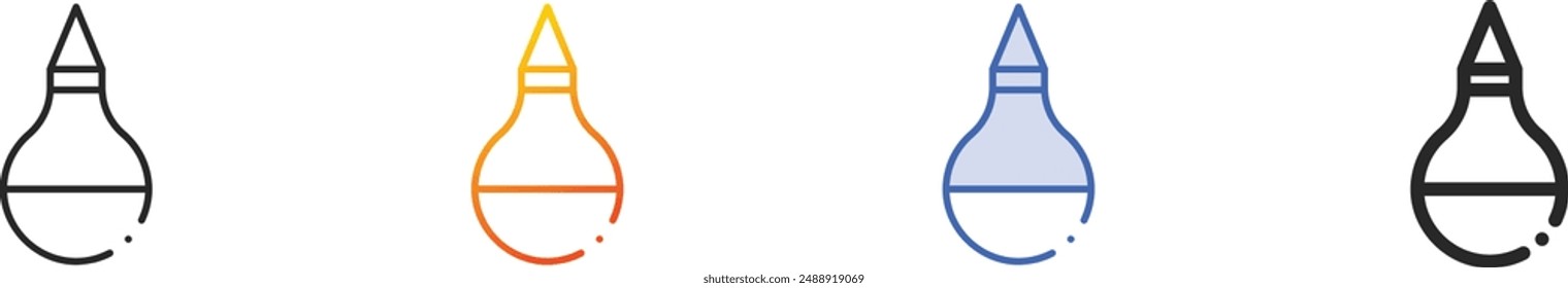 enema icon.Thin Linear, Gradient, Blue Stroke and bold Style Design Isolated On White Background