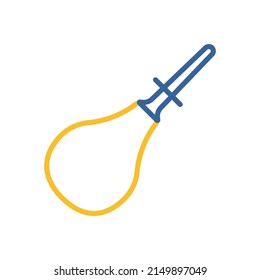 Enema isolated design isolated vector icon. Medicine and healthcare, medical support sign. Graph symbol for medical web site and apps design, logo, app, UI