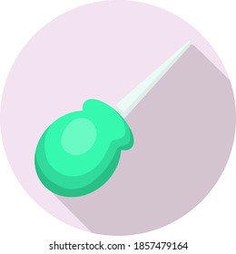 Enema. Medical colonic. Rubber clyster. Cartoon flat illustration.