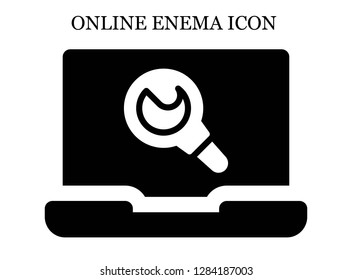 Enema search icon. Editable Enema search icon for web or mobile.