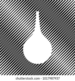 Enema sign. Vector. Icon. Hole in moire background.