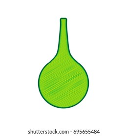 Enema sign. Vector. Lemon scribble icon on white background. Isolated