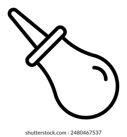Diseño de iconos de línea de Vector Enema