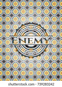 Enemy arabic emblem. Arabesque decoration.