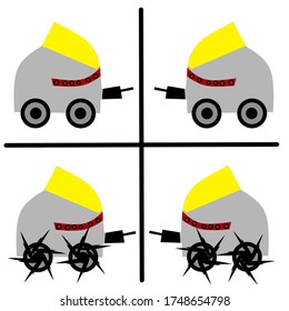 Enemy assets in a platform game