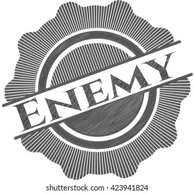 Enemy draw with pencil effect