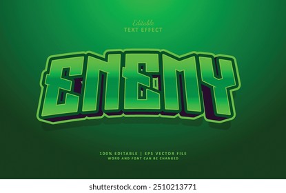 Enemy editable text effect 
 3d style template use for esport tittle game