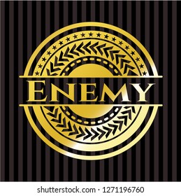 Enemy Gold Badge Emblem Stock Vector (Royalty Free) 1271196760 ...