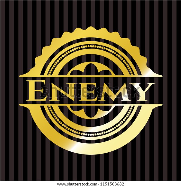 Enemy Gold Emblem Badge Stock Vector (royalty Free) 1151503682 